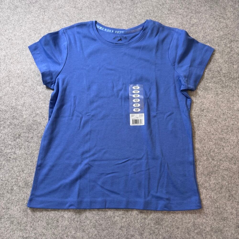 White Stag Women's Medium 8/10 Rally Blue Short Sleeve Crew Neck T-Shirt NWT